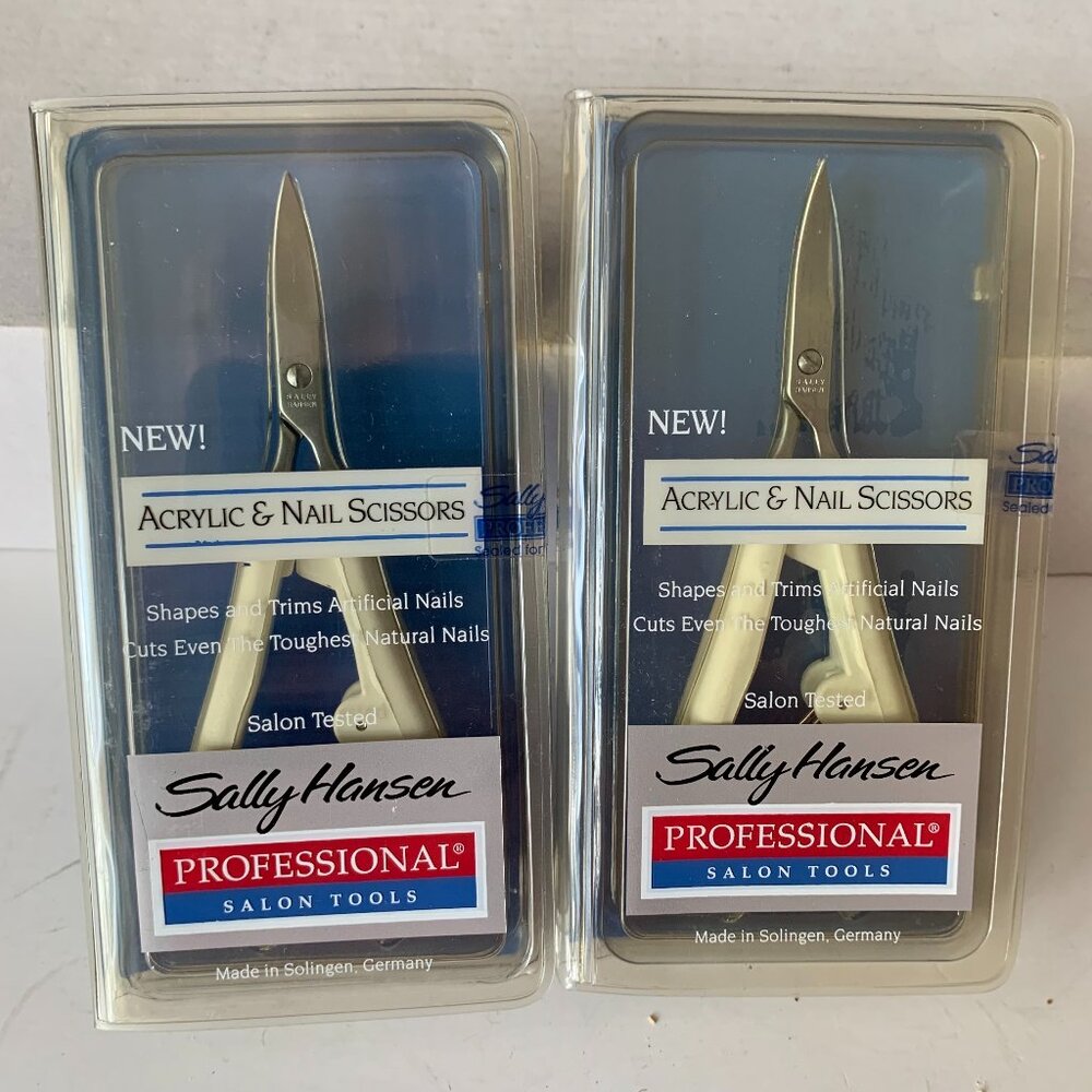 Sally Hansen Acrylic & Nail Curved Scissors Professional Made in Germany Lot 2